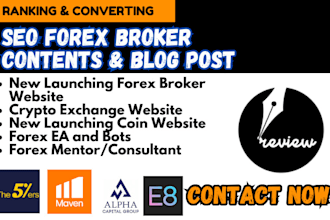 write ranking forex broker seo content forex website blog post article