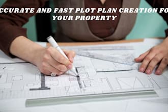 make site plan, plot plan of your property for city permit very fast