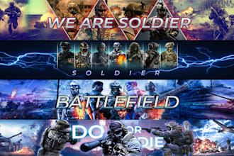 design professional gaming banner for youtube twitter twitch