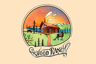 design beautiful wild family ranch brand logo