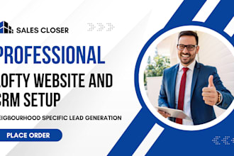 do lofty website CRM lead landing neighbourhood page email find b2b sales closer