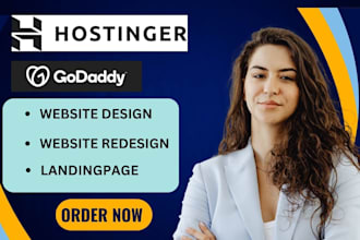 design hostinger website or redesign hostinger website develop godaddy website