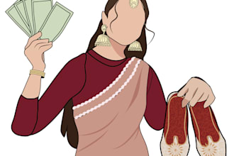 create traditional illustrations for weddings and functions