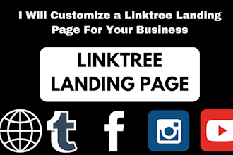 set up a linktree landing page for your products or business