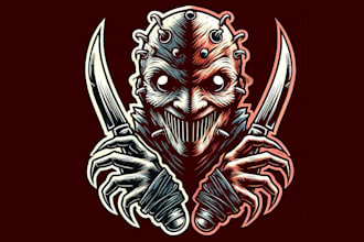 unique design for horror mascot logo with free