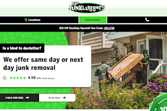 highly responsive junk removal website junk hauling website cleaning website