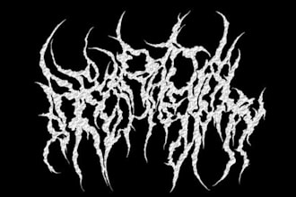 draw heavy metal, black metal, death metal font band logo