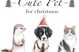 draw a cute portrait of your pet