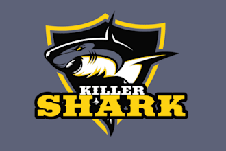design shark football sport mascot logo for your company