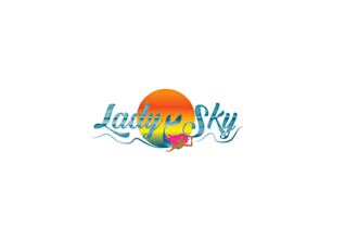 make unique lady sky and t shirt logo