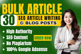 write 30 seo articles for google adsense approval