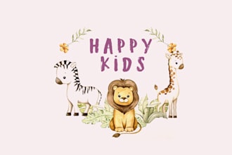 design childcare kids education children logo
