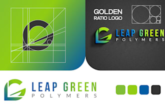 design unique modern, minimal, geometric golden ratio logo