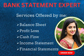 do profit and loss and bank reconciliation , balance sheet, cash flow statement