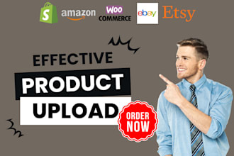 upload and list products to shopify, woocommerce, amazon, etsy, walmart and ebay