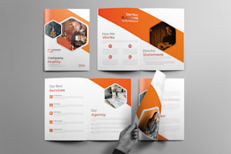 design corporate brochure, company profile, annual report