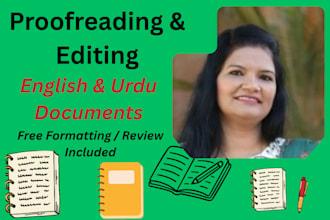proofread and edit english and urdu documents professionally