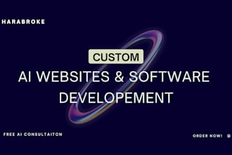 create ai saas websites and custom software agent with database integration