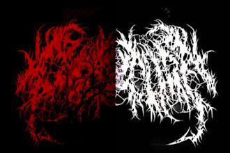 create a professional death black metal logo for your band