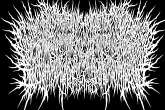 make a dark logo, brutal, death metal band and horror