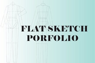 design fashion flat sketches and technical illustrations