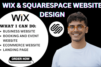 build wix website design wix studio redesign squarespace landing page website