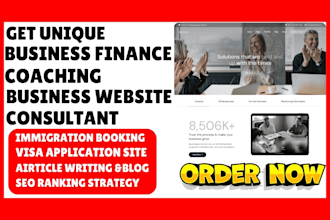 build seo business coaching consulting website finance consulting website