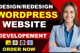 create wordpress website design, custom wordpress, business website development