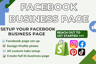 setup facebook business page, cover design, fans page, logo design for brand