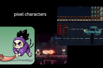 do 2d pixel art, sprite sheet and animation pixel game art