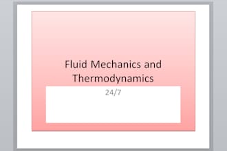 do help in thermodynamics and fluid mechanics