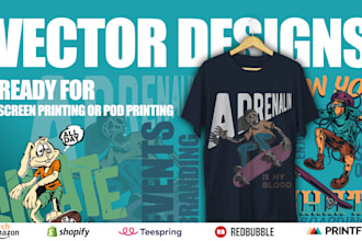 design custom t shirt graphics for print on demand, merch, and streetwear