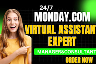 setup monday crm, notion, clickup, asana, monday virtual assistant make com, n8n