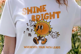 do vintage cartoon character for clothing tshirt logo