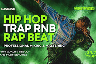 mix and master hip hop, trap and rnb songs with high quality