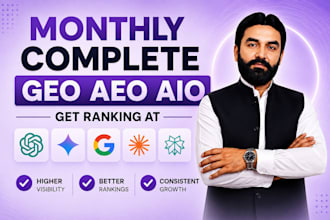 do monthly ai SEO, GEO, aeo and quality backlinks for ai search