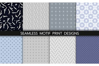 do seamless motif print pattern design