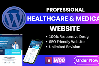 design healthcare landing page, dentist website or medical website