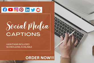 write engaging social media captions and schedule your posts
