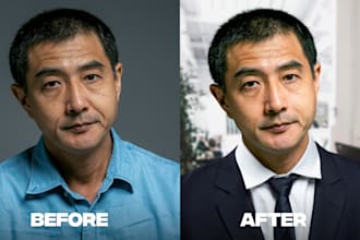 professionally retouch your business headshot