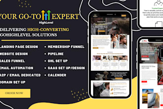 gohighlevel automation, account, saas setup and VA services