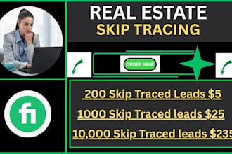 provide skip tracing for real estate business