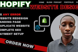 clone any website, duplicate, design, edit shopify store