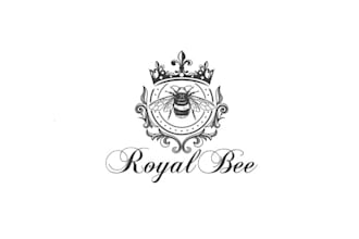 make unique royal bee event flower logo