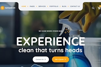 design house cleaning website, cleaning service website, office, booking koala