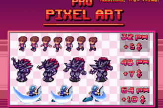 make animated pixel art characters for your game