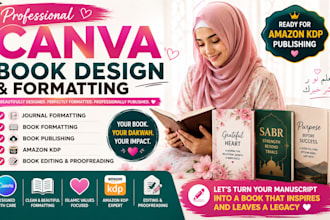 design, format ebook workbook for amazon kdp book publishing canva book design
