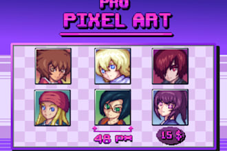 make a pixel art avatar and portrait for you