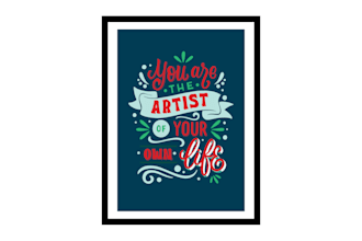 create a custom modern typography poster design for wall art