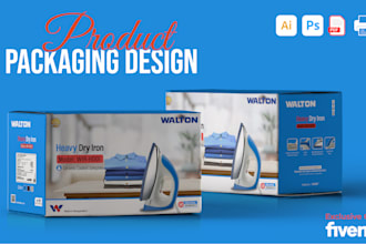 mailer box, label and amazon product packaging  design with 3d mockup